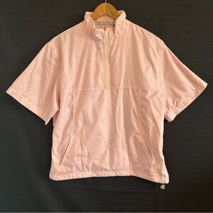 Sunice Weather womens polyester pink short sleeve 1/4 zip M Pullover Windbreaker